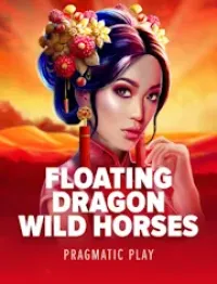 floating dragon wild horses logo